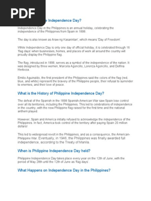 What is Philippine Independence Day