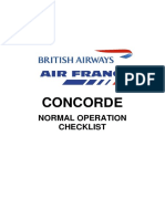 Concorde: Normal Operation Checklist