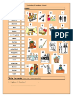 Vocabulary Matching Worksheet School Fun Activities Games 3772