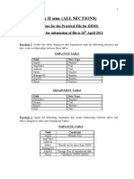 Practical File For DBMS 2011