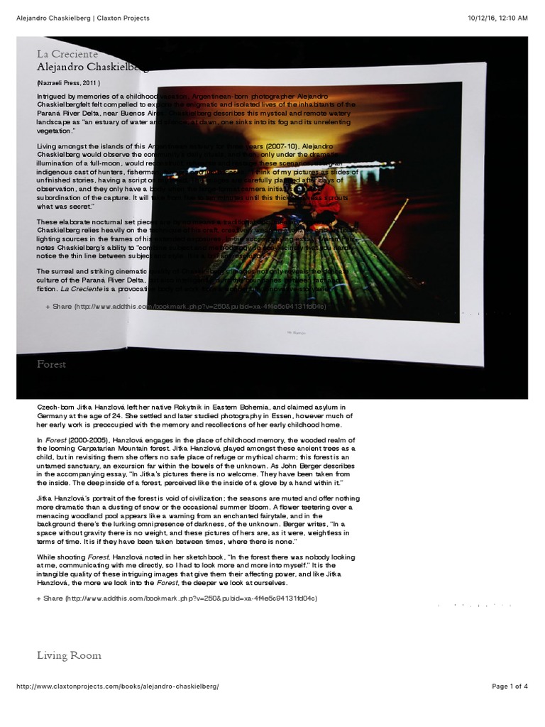 Alejandro Chaskielberg Claxton Projects PDF