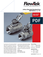 2 Piece Threaded Standard Port Ball Valves: / "-3": Series S70 & Series S90