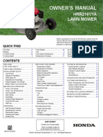 Owner'S Manual: HRR216VYA Lawn Mower