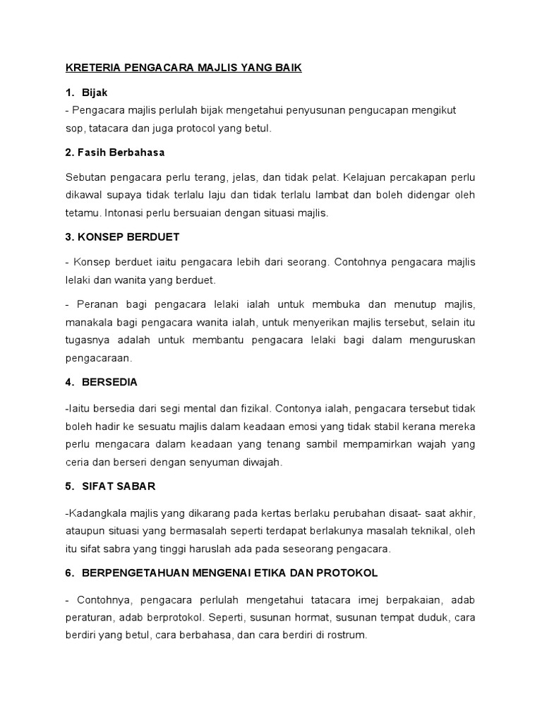 Kreteria Pengacara Majlis Yang Baik Pdf