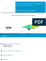 Tema 8 - Problemas de Contorno Multidimensionales. EDPs Hiperbólicas