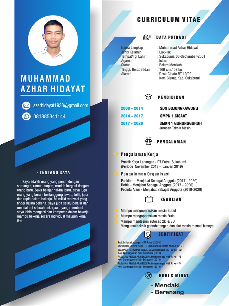 CV Muhammad Azhar Hidayat | PDF