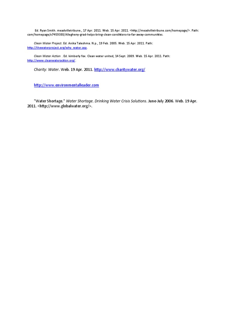 Clean Water Initiatives and Resources | PDF