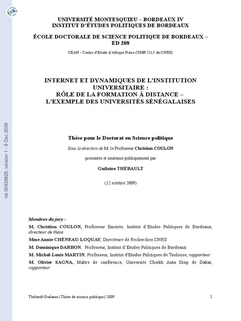 Comment Contourner Un Schema De Verouillage Site Www commentcamarche net Thebault, Guilaine - Internet Et Dynamiques de L'instituition Universitaire  - Exemple Universites Senegalaises | PDF | Université | Formation à distance