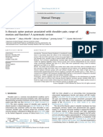 is Thoracic Spine Posture Associated With Shoulder Pain, Range of Motion and Function? a Systematic Review