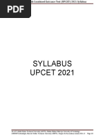 UPCET 2021 Syllabus