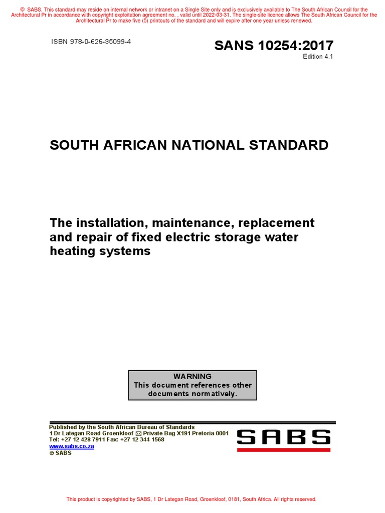 The Installation, Maintenance, Replacement of HWC | PDF | Water Heating ...