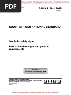 SANS 1186-1 Standard signs and general requirements
