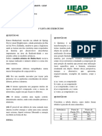 Lista de Exercício de Fundamentos Da Química