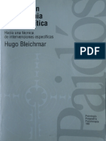 356542415 Hugo Bleichmar Avances en Psicoterapia Psicoanalitica Ed Paidos PDF