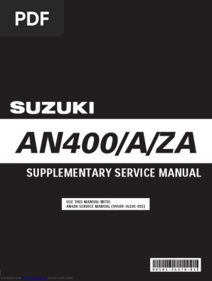 An400-Supplementary Service Manual | PDF | Brake | Transmission