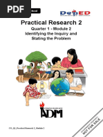 Practical Research 2: Quarter 1 - Module 2 Identifying The Inquiry and Stating The Problem