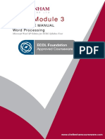 ECDL Module 3: Reference Manual Word Processing