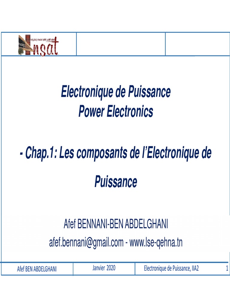 Cours d'Électronique de Puissance PDF | PDF | Électronique de puissance ...