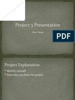 Project 3 Presentation Outline