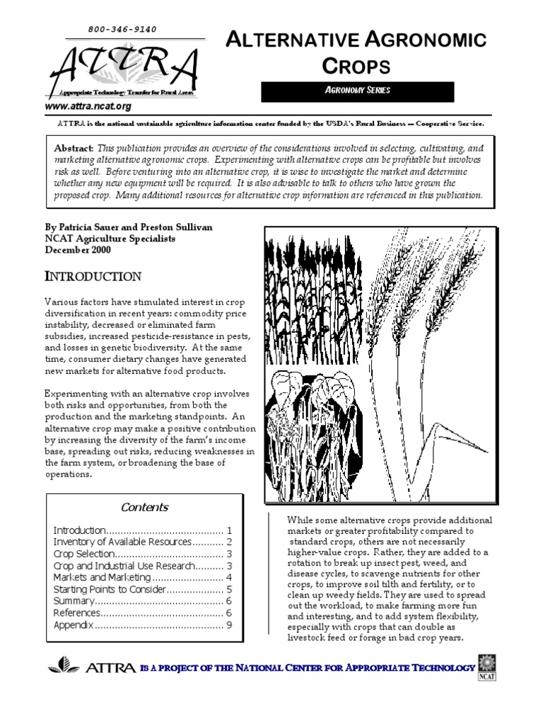 Alternative Crops | PDF | Social Science | Technology & Engineering