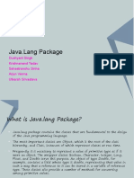 Java - Lang Package: Dushyant Singh Krishnanand Yadav Sahastranshu Sinha Arjun Verma Utkarsh Srivastava
