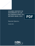 Segundo Reporte Seguimiento del Informe Anual 2019 (INDH)