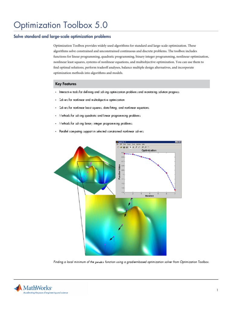 Optimization Toolbox 5.0: Solve Standard and Large-Scale Optimization ...