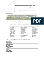 Guía de Aprendizaje Participios Irregulares y Regulares