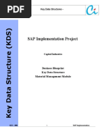 SAP Implementation Project: Business Blueprint Key Data Structure Material Management Module