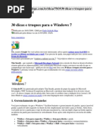 30 dicas e truques para o Windows 7