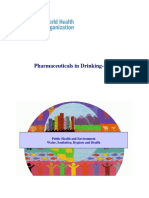 Pharmaceuticals in Drinking-Water: Public Health and Environment Water, Sanitation, Hygiene and Health