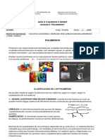 4to Medio Química Unidad 3 Guía 6 - Polímeros