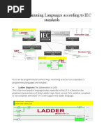 PLC Programming Languages According To IEC Standards: Ladder Diagram (The Abbreviation Is LAD)