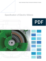 WEG Specification of Electric Motors