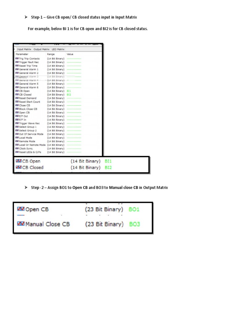 Circuit Breaker Status Control Guide | PDF