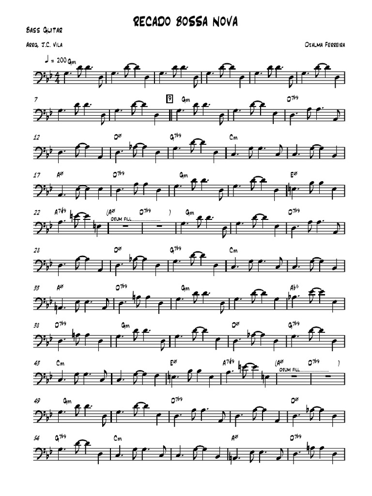 RECADO BOSSA NOVA - Bass Guitar - 2021-09-16 1935 | PDF