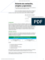 Calculating variation coefficient from media data