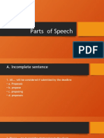 Parts of Speech Exercises