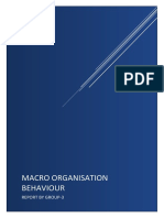 Macro Organisation Behaviour: Report by Group-3