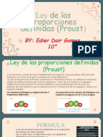 Ley de Las Proporciones Definidas (Proust)