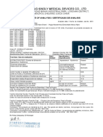 Certificado de Analisis Aguja Hipodermica