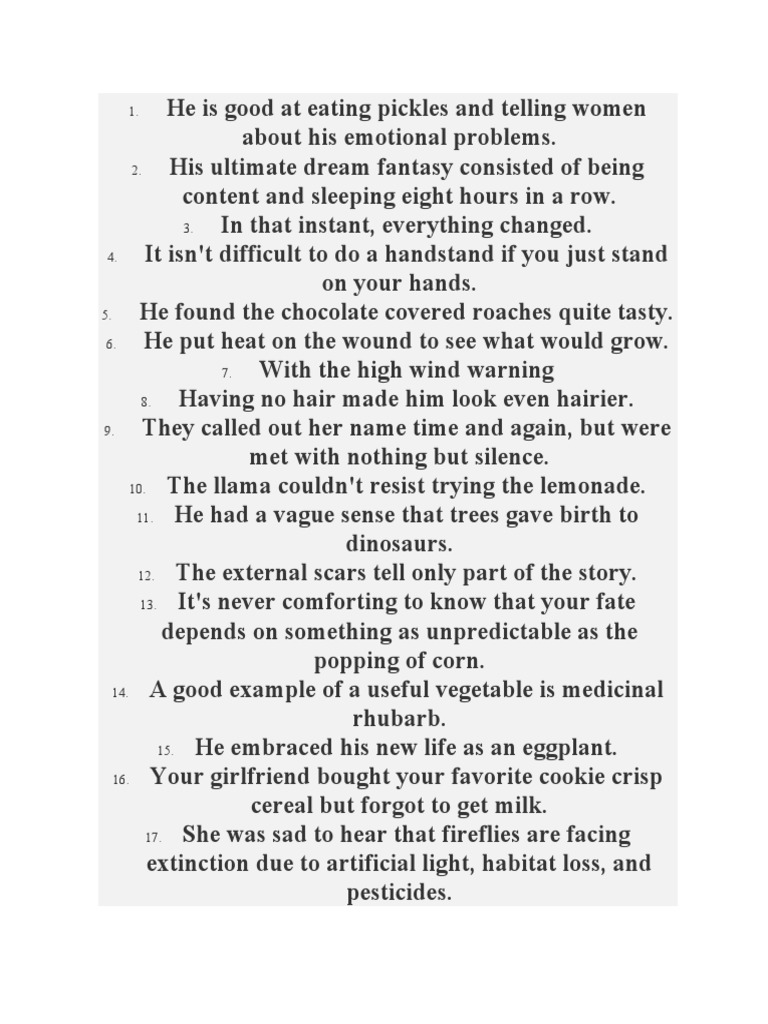 He Is Good at Eating Pickles and Telling Women About His Emotional