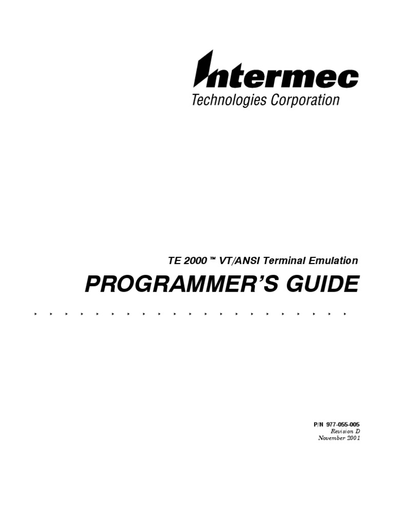 Intermec 5250 TE2000 Programmers Guide | PDF | Input/Output | System ...