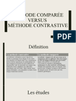 Méthode Comparée Versus Méthode Contrastive