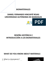 CLASE N.1 - Historia e Introduccion A Los Biomateriales - 2021-3