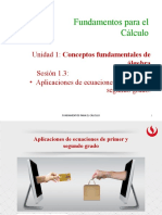 1.3 Aplicaciones de Ecuaciones de Primer y Segundo Grado