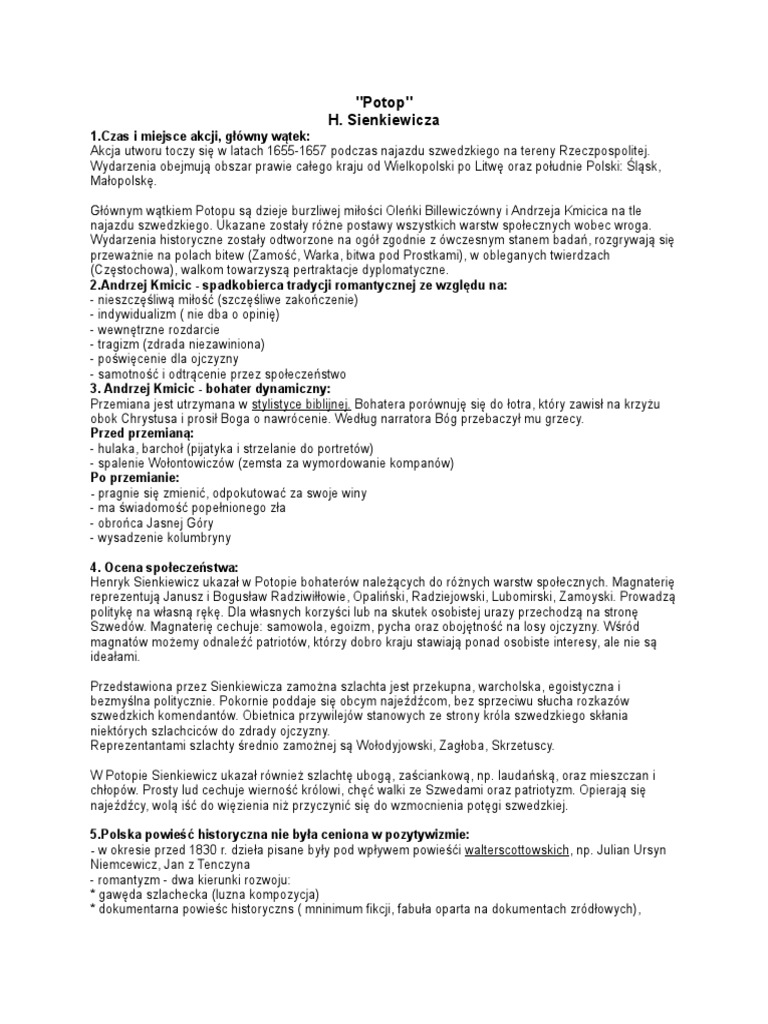 Notatki Z Potopu | PDF