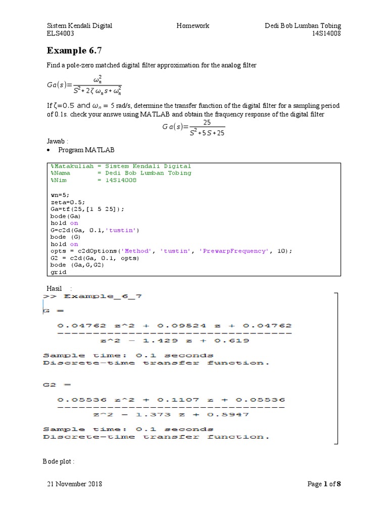Matlab Pole Placement