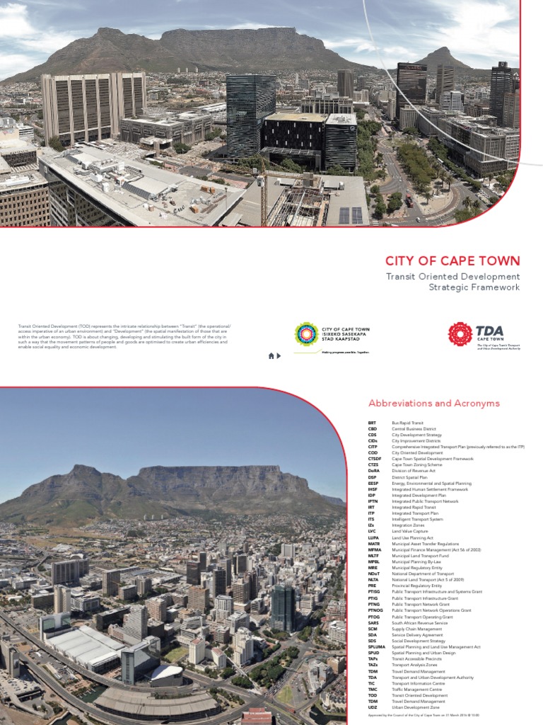 Transit Oriented Development Strategic Framework - City of Cape Town ...