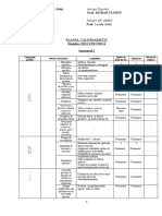 11 Clasa XI - Planul - Calendaristic - Semestrial 2021-2022 PENTRU INSPECTIE